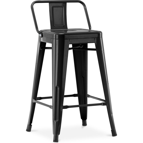 Metal Bar Chair Mid Back In Black Color