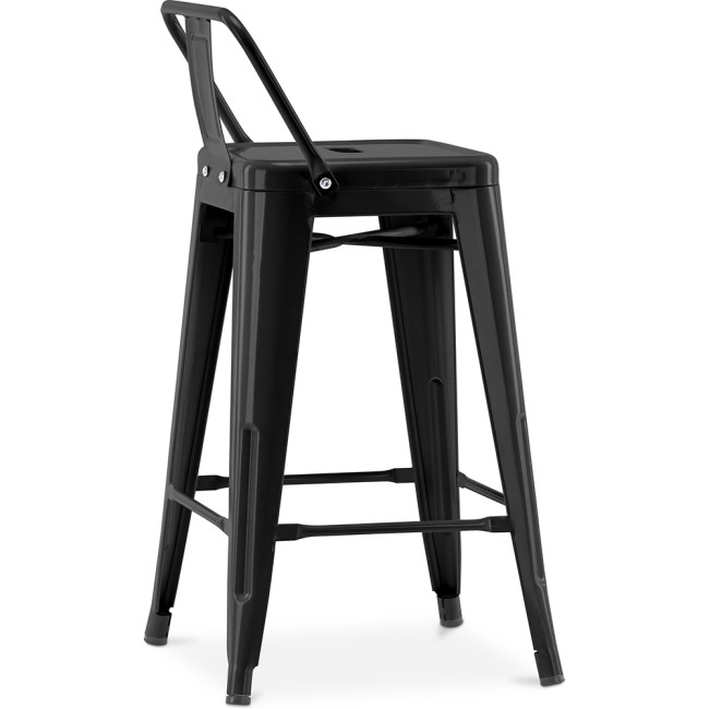 Metal Bar Chair Mid Back In Black Color