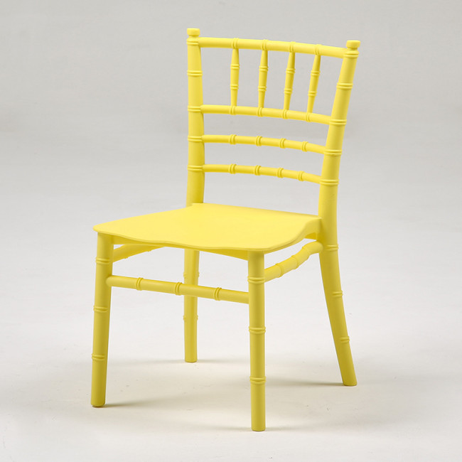 Yellow PP Plastic Resin Kids Chiavari Chair