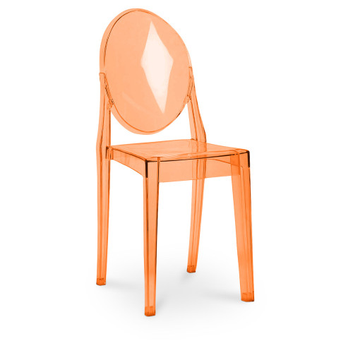 Transparent orange ghost chair