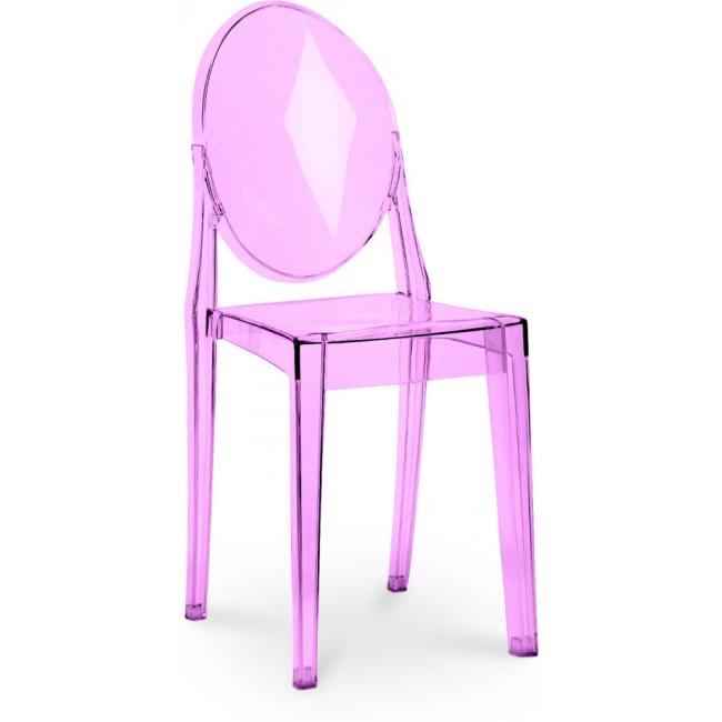 Transparent light purple ghost chair