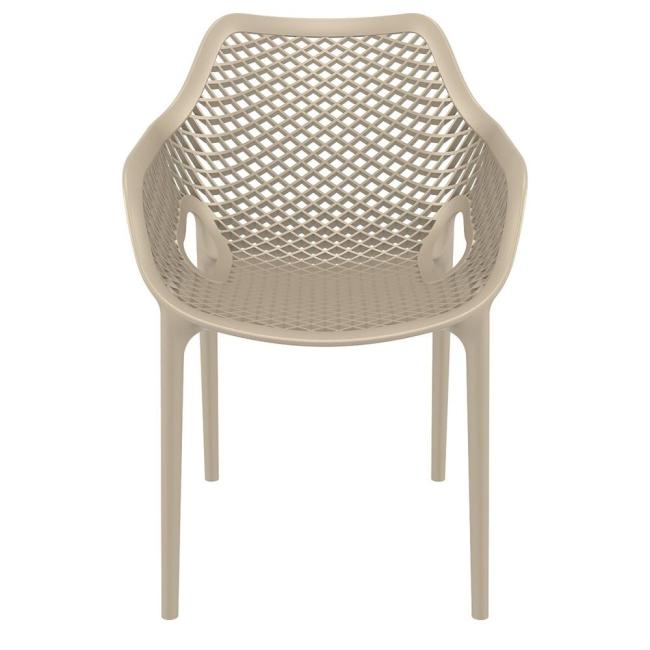Taupe Air XL Dining Arm Chair