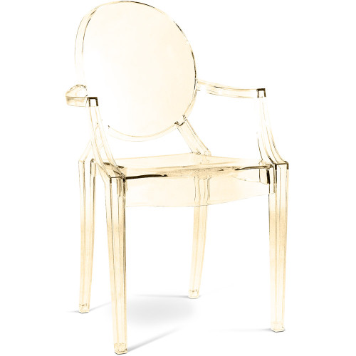 Transparent yellow ghost armchair