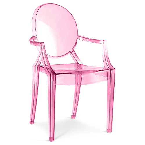 Transparent pink ghost armchair