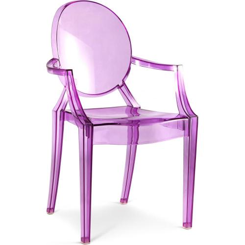 Transparent purple ghost armchair