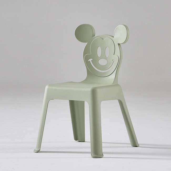 Nordic designer matcha green plastic cartoon children's chair