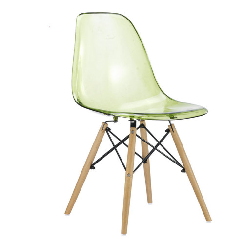 Transparent green eames dsw chair
