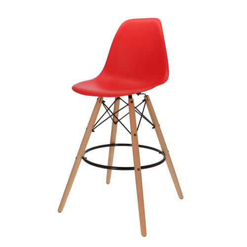 Red Eames DSW Stool