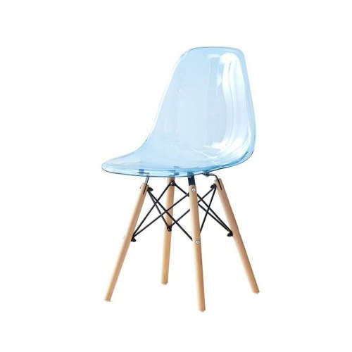 Transparent light blue eames dsw chair