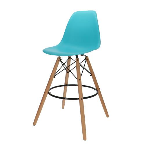 Turquoise Eames DSW Stool