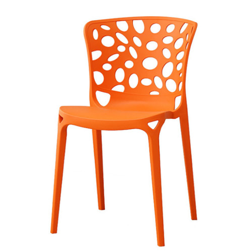 Orange stackable polypropylene chair