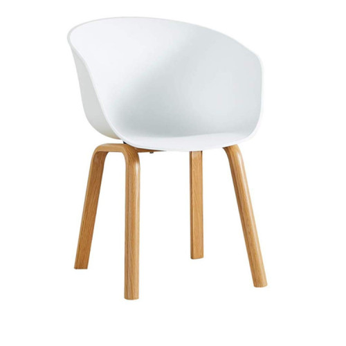 About A Chair AAC22 White With Metal Legs