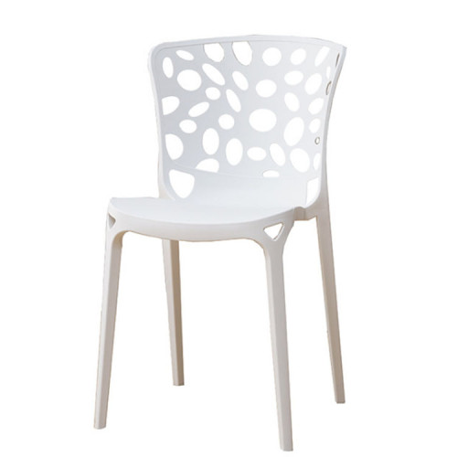 White stackable polypropylene chair