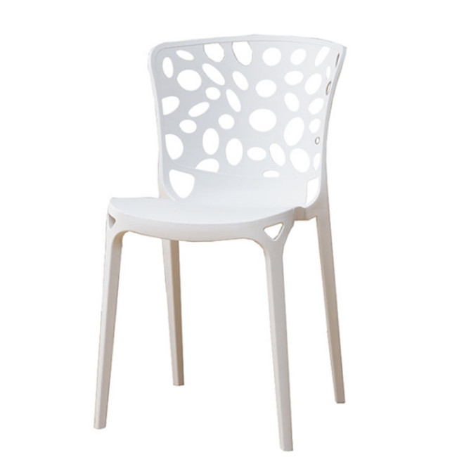 White stackable polypropylene chair