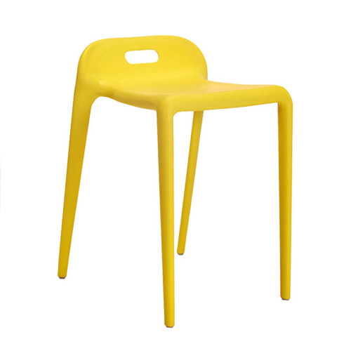 Small stackable plastic stool yellow