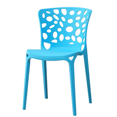 Blue stackable polypropylene chair