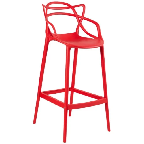 Red masters counter stool with footrest