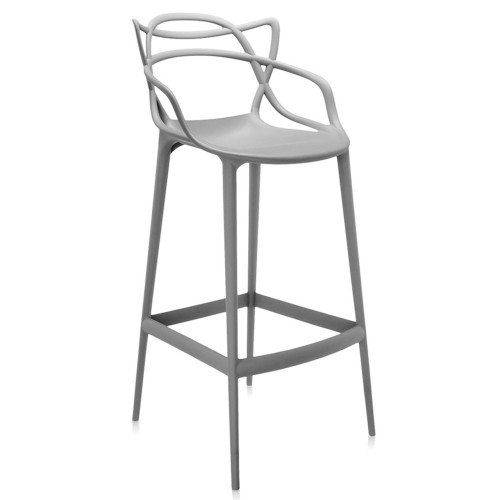 Grey masters counter stool with footrest