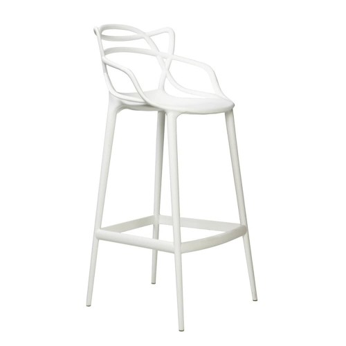 White masters counter stool with footrest