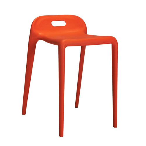 Small stackable plastic stool red
