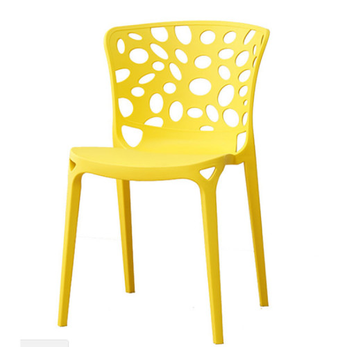 Yellow stackable polypropylene chair
