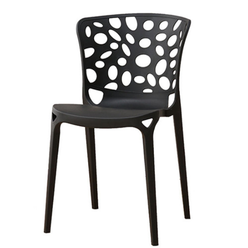 Black stackable polypropylene chair