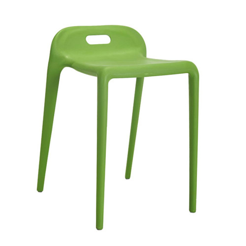 Small stackable plastic stool green