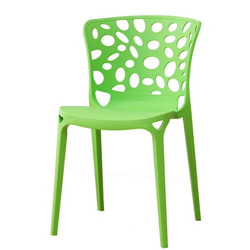 Green stackable polypropylene chair