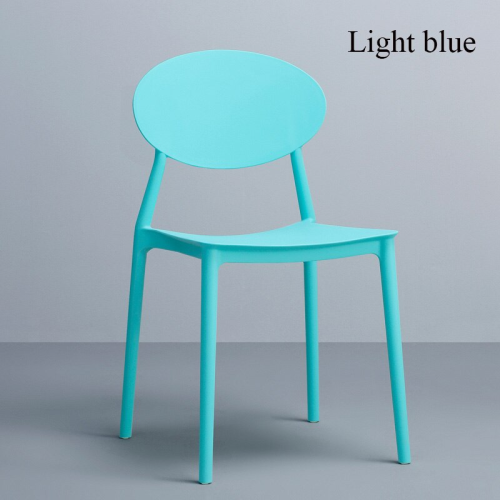 Light blue polypropylene chair stackable