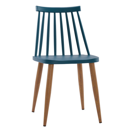 Windsor Chair Metal Legs In Dark Blue