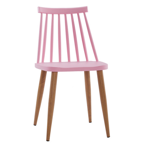 Windsor Chair Metal Legs In Pink