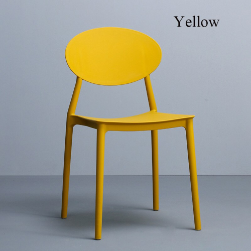 Yellow polypropylene chair stackable