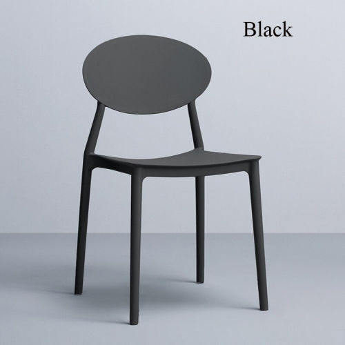 Black polypropylene chair stackable