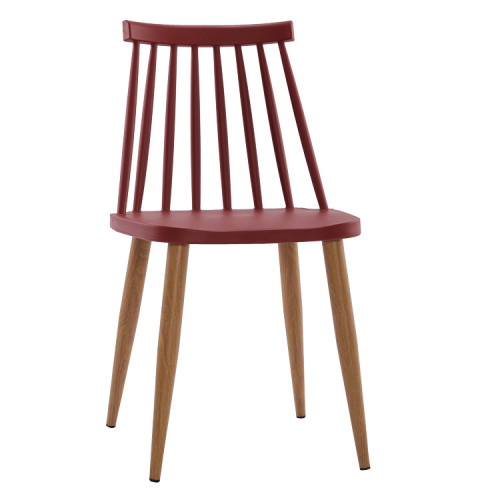 Windsor Chair Metal Legs In Claret