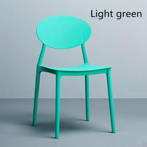 Light green polypropylene chair stackable
