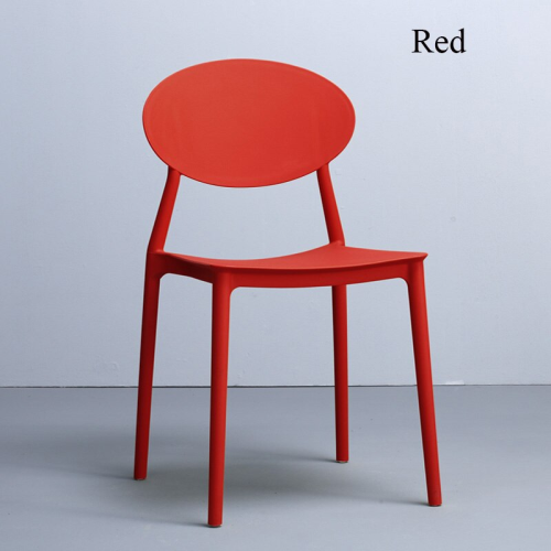 Red polypropylene chair stackable