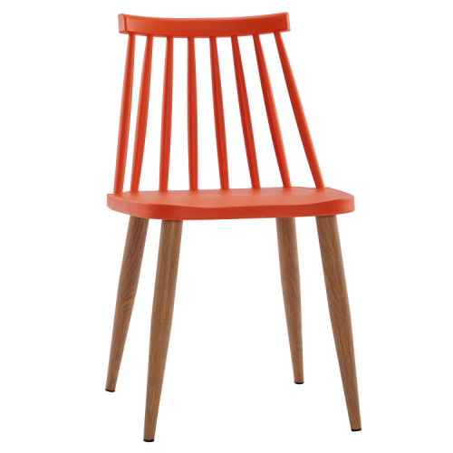 Windsor Chair Metal Legs In Orange