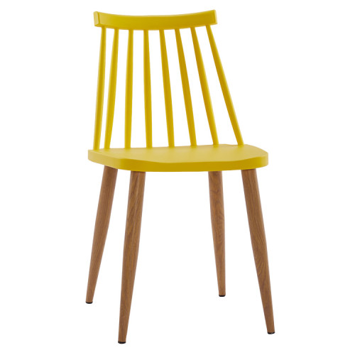 Windsor Chair Metal Legs In Bright Yellow