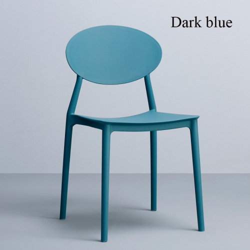 Dark blue polypropylene chair stackable