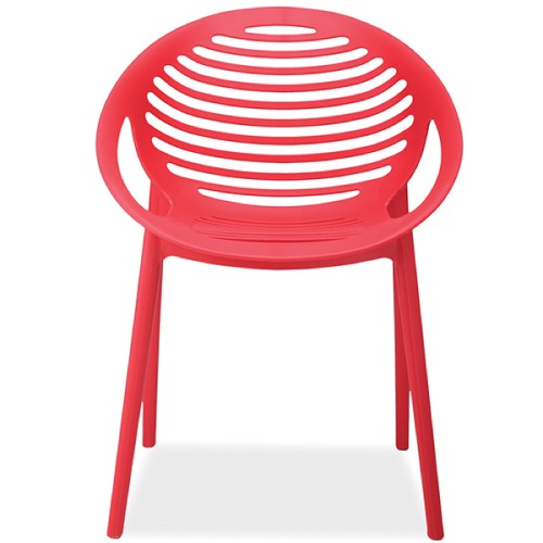 Outdoor red armchair stackable