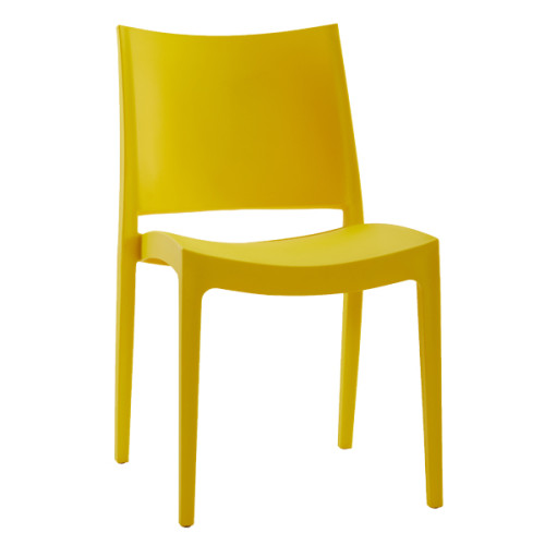 Yellow Stackable Plastic Dining Chair