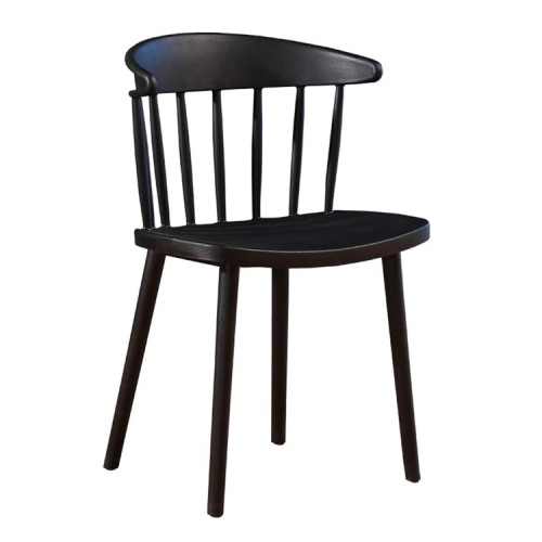 Armrest Windsor Dining Chair In Black