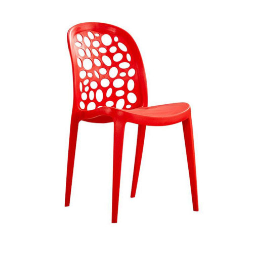 Durable red polypropylene chair
