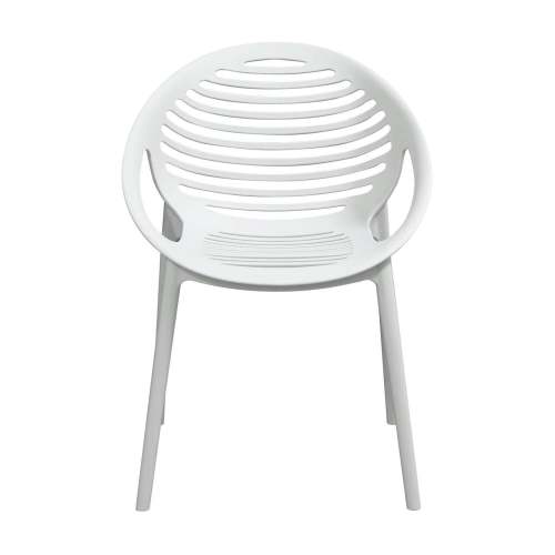 Outdoor white armchair stackable