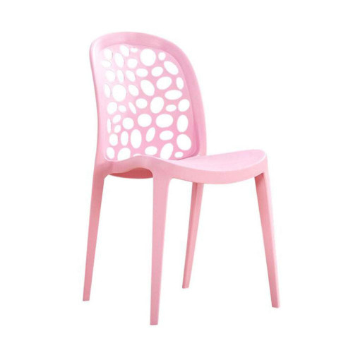 Durable pink polypropylene chair