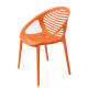 Outdoor orange armchair stackable