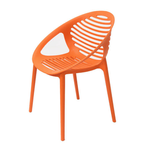 Outdoor orange armchair stackable