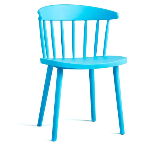 Armrest Windsor Dining Chair In Blue