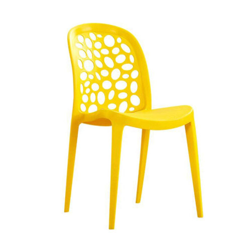 Durable yellow polypropylene chair
