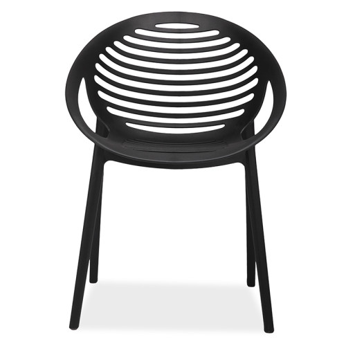 Outdoor black armchair stackable